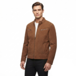 Ozil Men's Weathered Grain Racer Jacket – Genuine Sheepskin Leather - Image 7