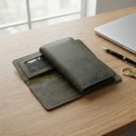 Ozil Genuine Leather Vintage Style Slim Long Wallet, ID Window - Image 22