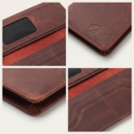Ozil Genuine Leather Vintage Style Slim Long Wallet, ID Window - Image 6