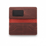 Ozil Genuine Leather Vintage Style Slim Long Wallet, ID Window - Image 5