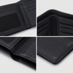 Ozil Pebbled Grain Leather Bifold Wallet, Genuine Leather - Image 7