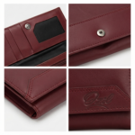 Ozil Genuine Leather Long Wallet Flap, ID Window - Image 17