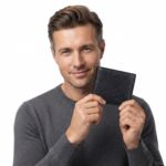 Ozil Pebbled Grain Slim Bifold Wallet, Genuine Leather