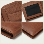 Ozil Pebbled Grain Slim Bifold Wallet, Genuine Leather - Image 14
