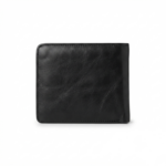 Ozil Leather Bifold Wallet with Coin Pocket, Genuine Leather, Black - Image 4