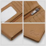 Ozil Genuine Leather Compact Long Wallet, ID Window - Image 14