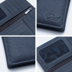 Ozil Genuine Leather Compact Long Wallet, ID Window - Image 6