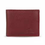 Ozil Pebbled Grain Leather Bifold Wallet, Genuine Leather, Color Maroon - Image 2