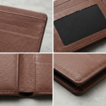 Ozil Pebbled Grain Leather Bifold Wallet, Genuine Leather - Image 13