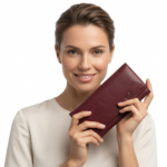 Ozil Genuine Leather Long Wallet Flap, ID Window