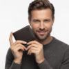 Ozil Pebbled Grain Leather Bifold Wallet, Genuine Leather