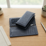 Ozil Genuine Leather Compact Long Wallet, ID Window - Image 7
