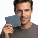 Ozil Pull-Up Grain Leather Bifold Wallet, Genuine Leather