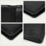 Ozil Leather Bifold Wallet with Coin Pocket, Genuine Leather, Black - Image 6