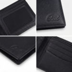 Ozil Pebbled Grain Slim Bifold Wallet, Genuine Leather - Image 6