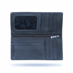 Ozil Genuine Leather Compact Long Wallet, ID Window - Image 3