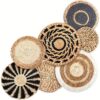 Handwoven Bohemian Seagrass Wall Basket Decor - Beechikki