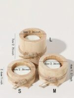 Dimensions of wooden tealight candle holders.