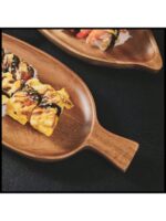 Wooden platter serving image