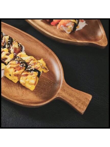 Wooden platter serving image